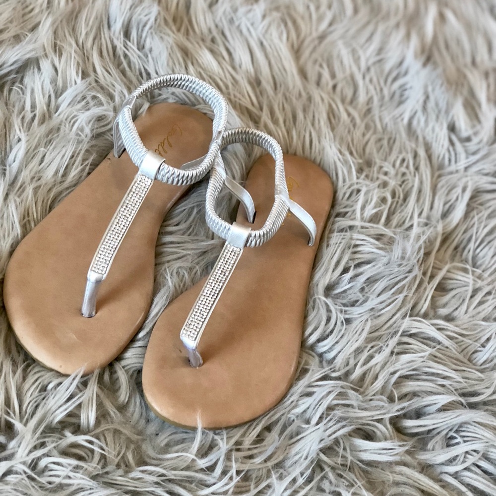 Silver Sparkle Sandals
